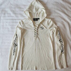 Harley Davidson Hooded Thermal skull Womens Size Small